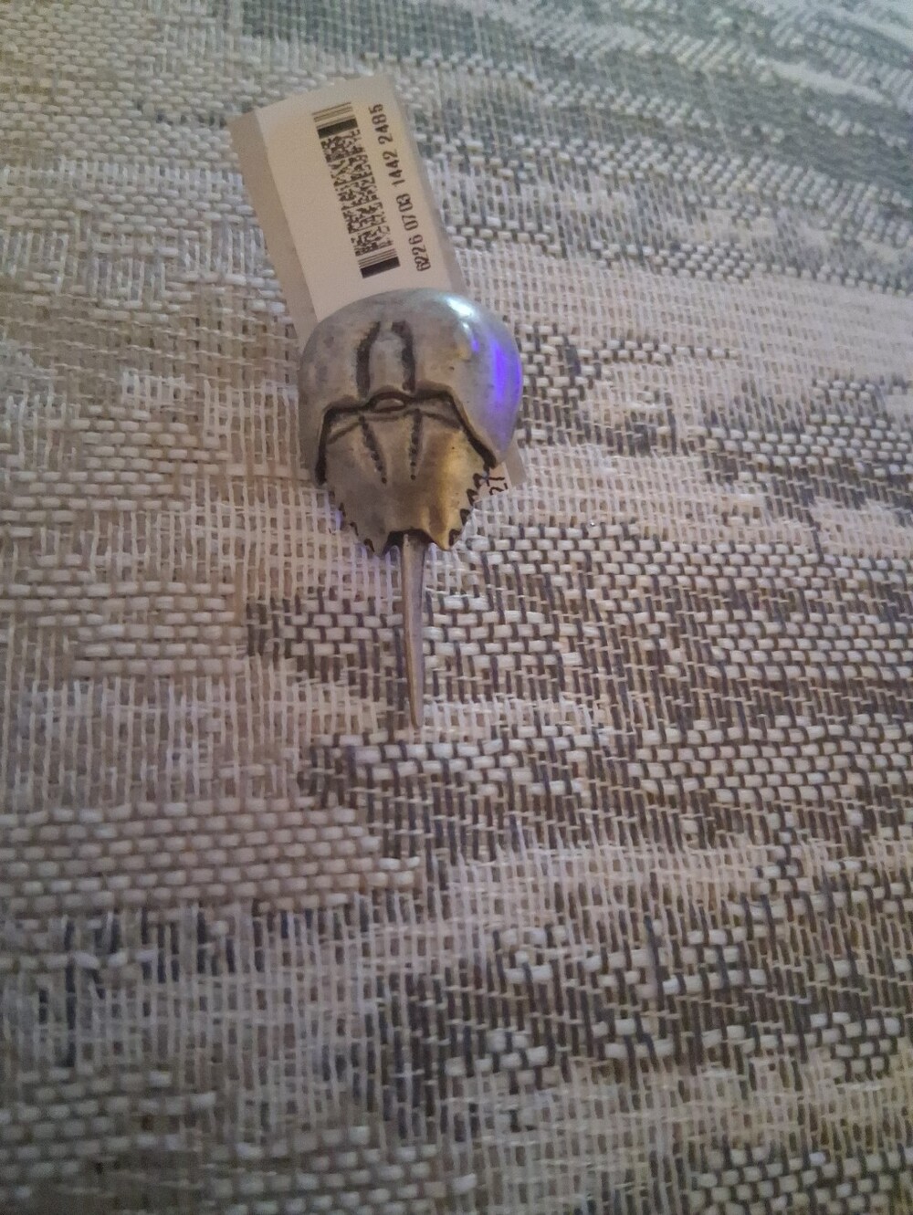 Vintage Horseshoe Crab Silver Lapel Pin - Picture 3 of 5